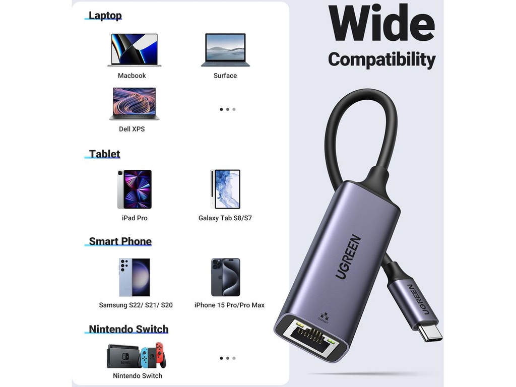 UGREEN USB-C 1000Mbps Ethernet Adapter