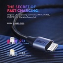 UGREEN USB-C to Lightning M/M Cable Aluminum Shell Braided 1m (Black)US304