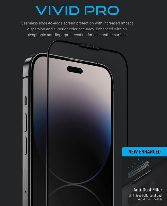 UNIQ OPTIX VIVID PRO IPHONE 13 PRO MAX 14 PLUS GLASS SCREEN PROTECTOR