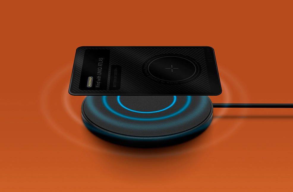 Uniq Atlas MagSafe Ultra Slim Card Tracker With NFC-Enabled Digital Name Card - Graphite