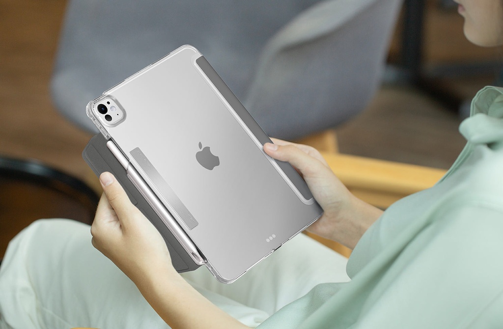 Uniq Camden Click Case for iPad Pro 13" M4 7th Gen - Rhino Grey