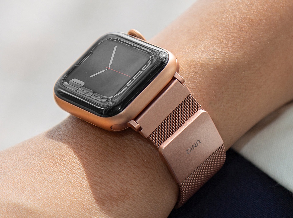 Uniq Dante Milanese Mesh Steel Strap For Apple Watch 44mm - Silver 