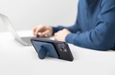 Uniq Flixa Magnetic Pop-Out Card Holder With Grip-Stand - Jet Black