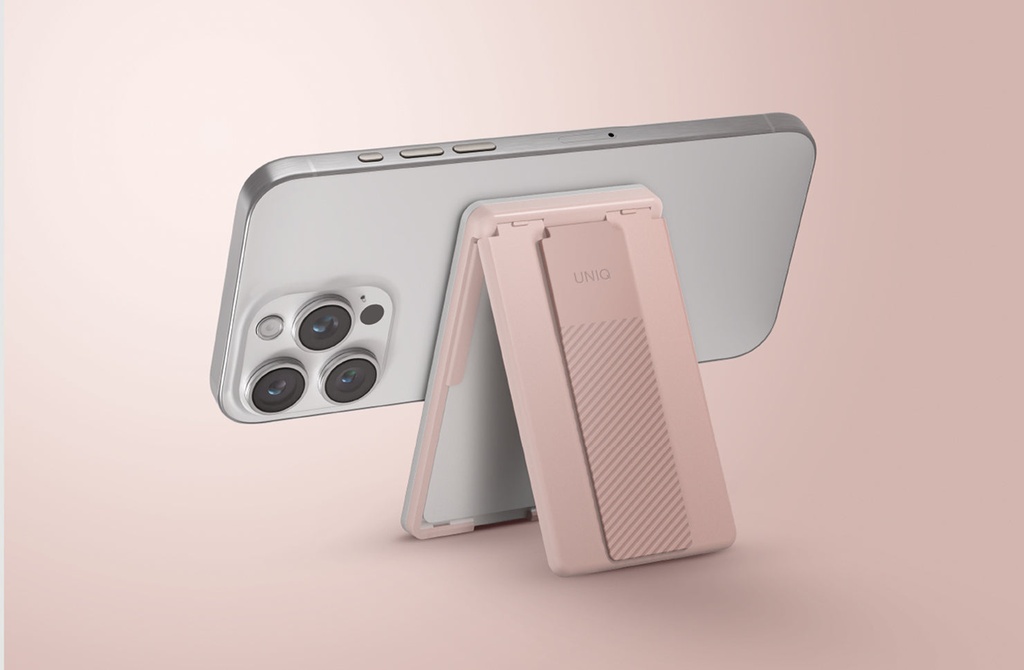 Uniq Heldro ID Magnetic Card Holder With Grip-Band and Stand - Storm Blue