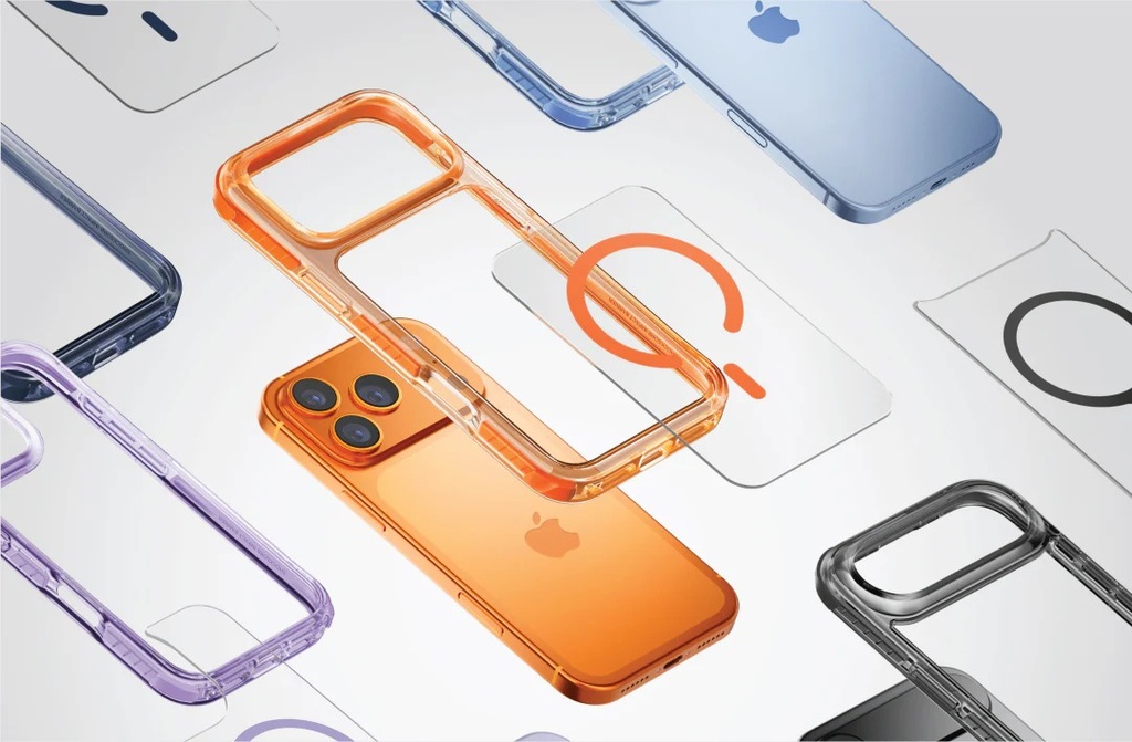 Uniq Hybrid Combat MagSafe Case for iPhone 17 Pro - Volt Orange