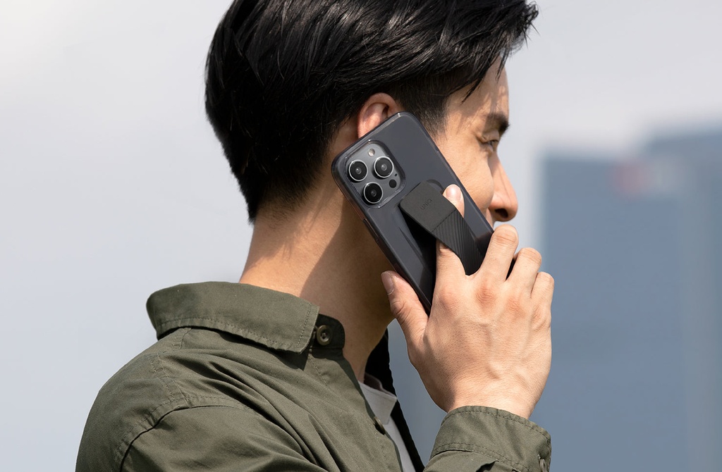 Uniq Hybrid Heldro Mount Series for iPhone 14 Pro Max - Lucent Clear