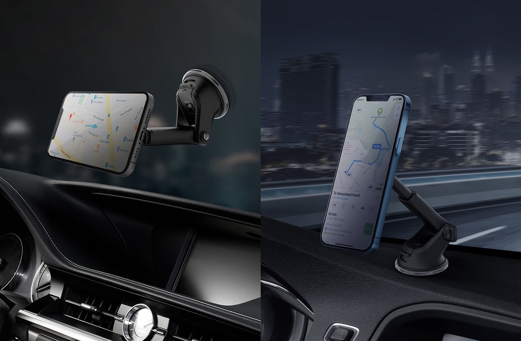 Uniq Mondo Magnetic Windshield And Air Vent Mount - Gunmetal Black 