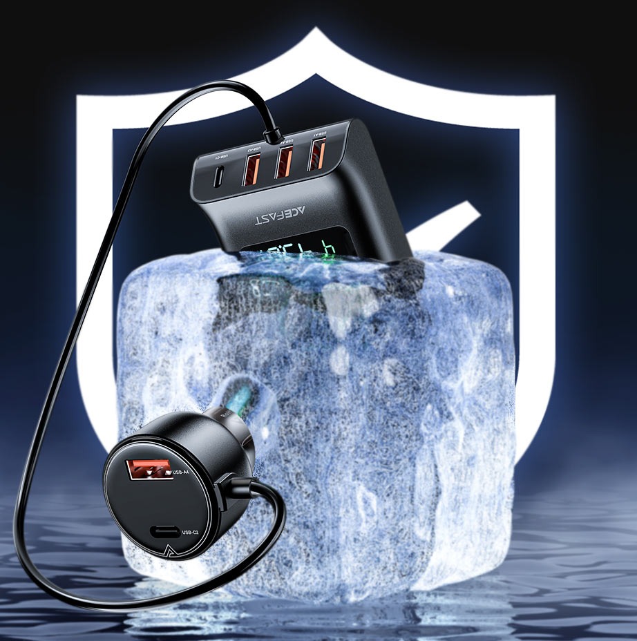 B11 138W Car Charger Splitter with Digital Display