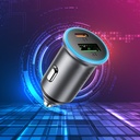 B15 65W (USB-A+USB-C) dual port metal car charger - metal gray