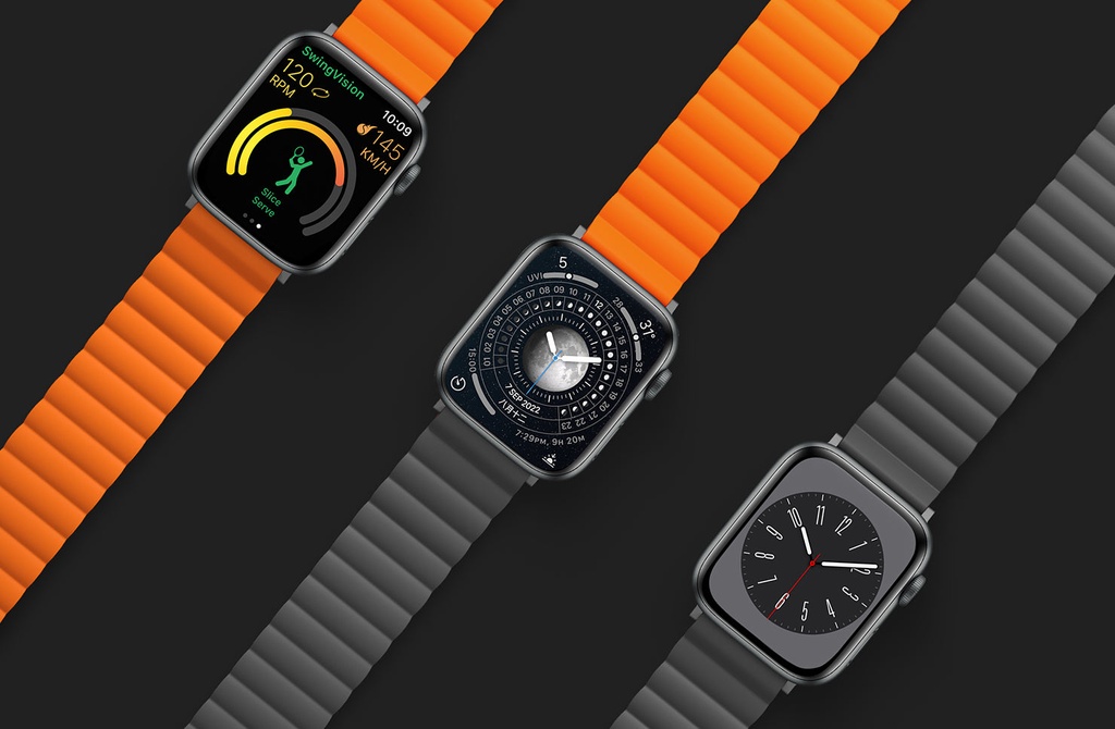 Uniq Revix Reversible Magnetic for Apple Watch Strap 38/40/41mm Caspian (Blue/Black) 