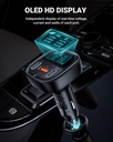 B5 101W (2C+A) metal car charger with OLED smart display