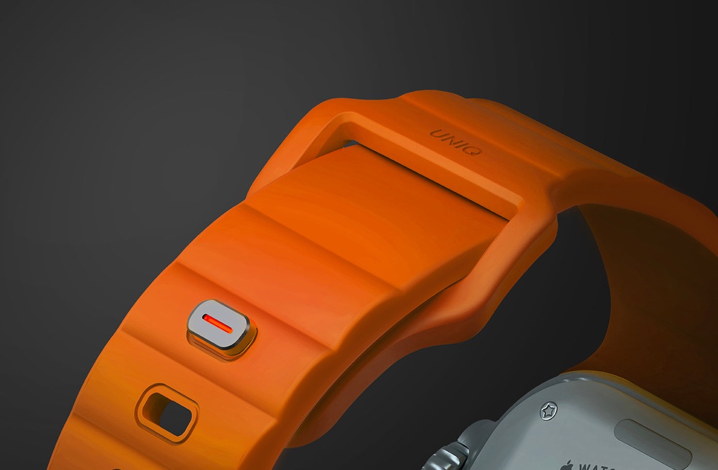 Uniq Stride FKM Strap for Apple Watch 49/45/44mm - Volt Orange