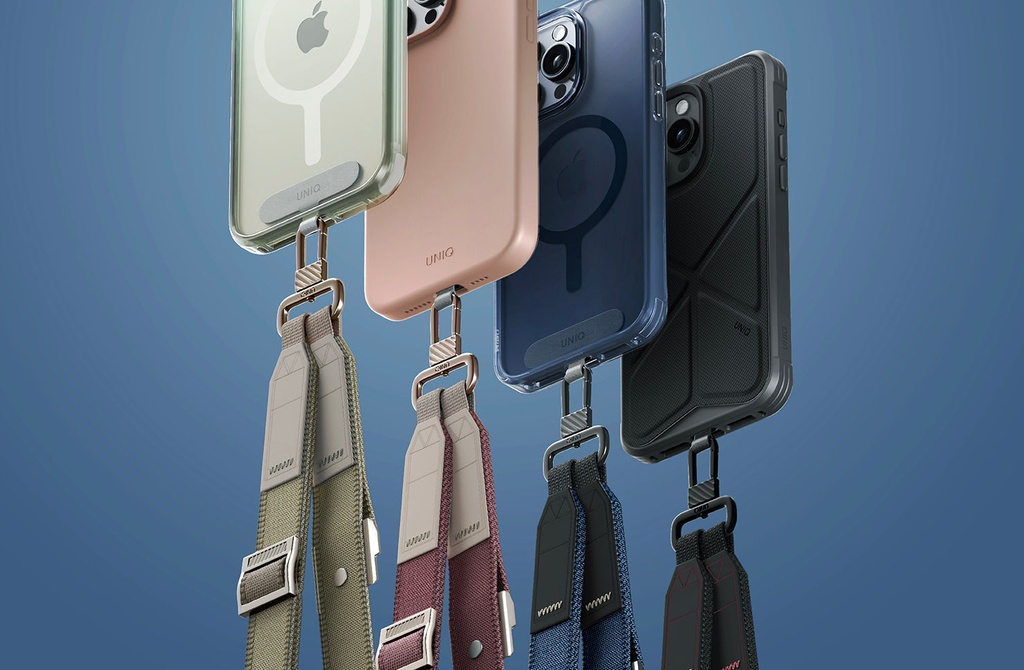 Uniq Vista 2 in 1 Lanyard and Hand Strap - Midnight Black