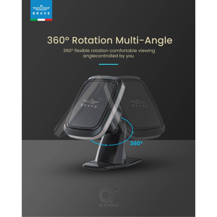 brave car mount holder 2-in-1 srtong magnetic