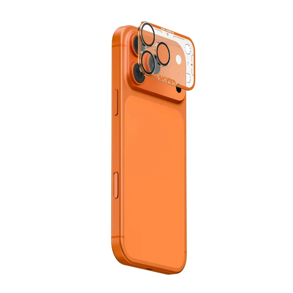  SKINARMA IPHONE 17 PRO FULL = MATTE CAMERA LENS PROTECTOR MAGMA ORANGE