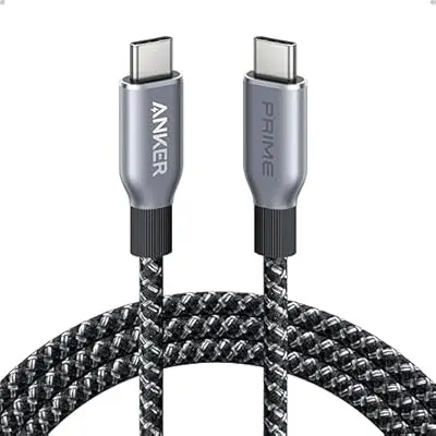 Anker - Prime USB C to USB C Cable - Black 3ft
