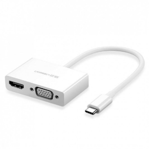 UGREEN USB Type C to HDMI + VGA Converter (white)