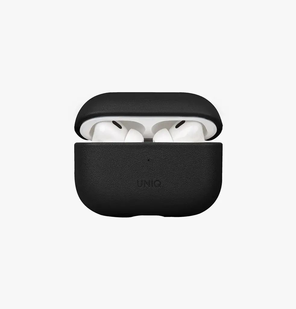Uniq Terra Genuine Leather Snap Case for Airpods Pro 2 - Dallas Black