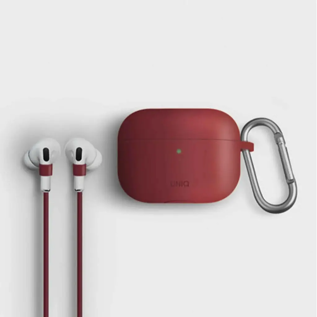 Uniq Vencer Silicone Hang Case for Airpods Pro - Burgundy Maroon 