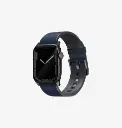 Uniq Straden Leather Strap for Apple Watch 42/44/45 - Prussian Blue 