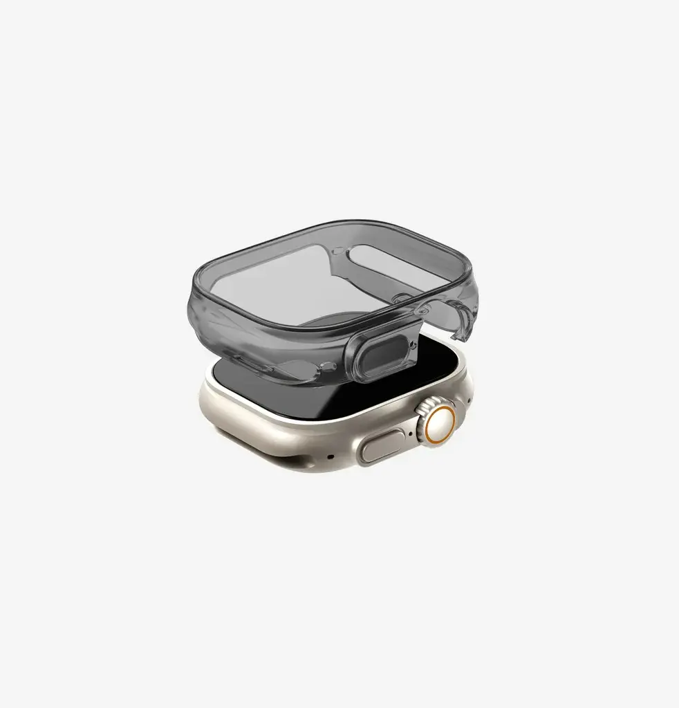 Uniq Hybrid Garde Case With Screen Protector for Apple Watch Ultra 49mm - Smoked Tinted Grey 