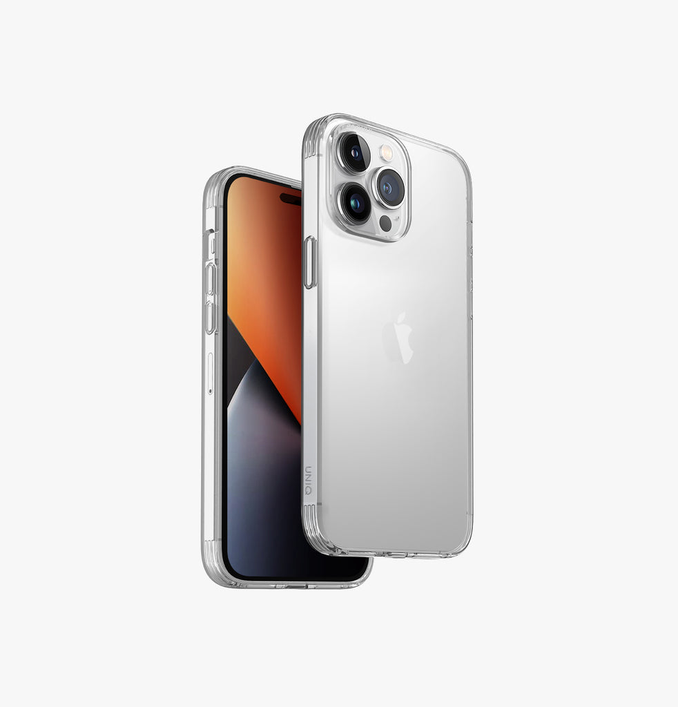 Uniq Hybrid Air Fender Case for iPhone 14 Pro Max - Nude Transparent