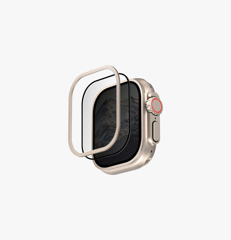Uniq Optix Duo Pro Glass Protector & Stainless Steel Bezel - Clear 