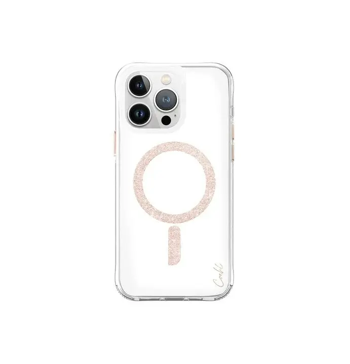 Uniq Coehl Glace MagSafe Case for iPhone 15 Pro Max - Rose Gold 