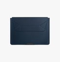 Uniq Oslo Laptop Sleeve With Foldable Stand (Up to 14") - Navy Blue 