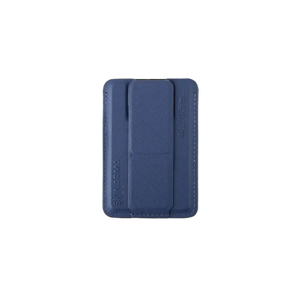 SkinArma Kado Mag-Charge Card Holder With Grip Stand - Blue / Blue 