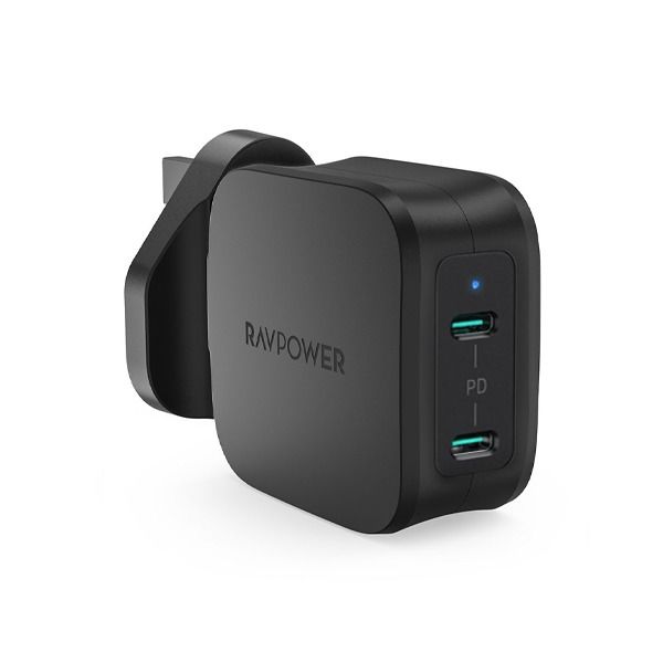 RAVpower 40W 2-Port iPhone Fast Charger with 20W USB-C Power Adapter