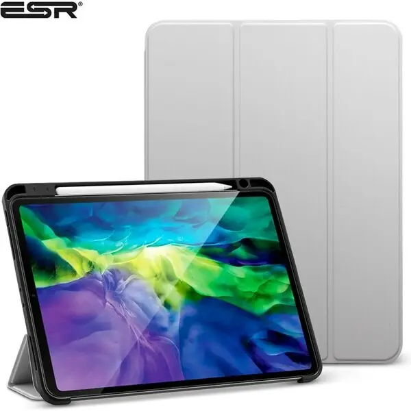 ESR Rebound Pencil Case - Apple iPad Pro 11 Gen 4/3/2/1 (2018-2022) / Silver Gray