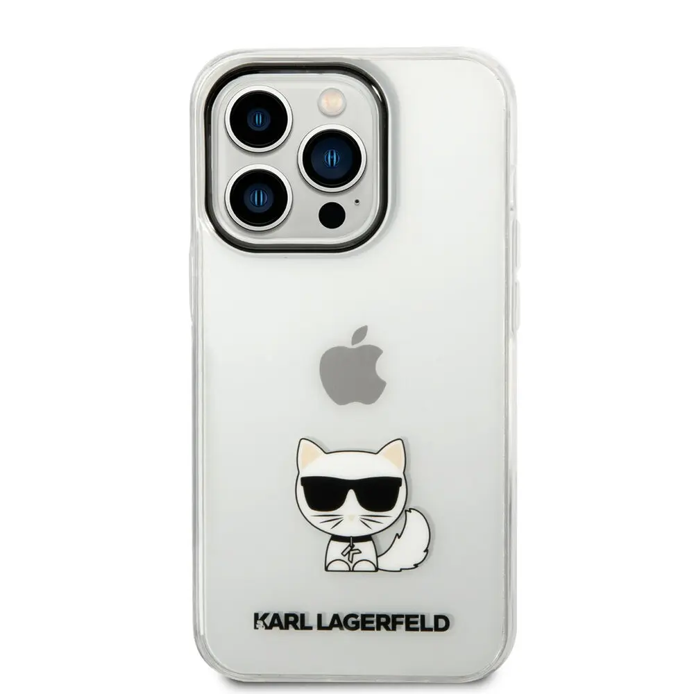 Karl Lagerfeld IML Choupette Body Hard Case for iPhone 14 Pro (6.1") - Transparent 