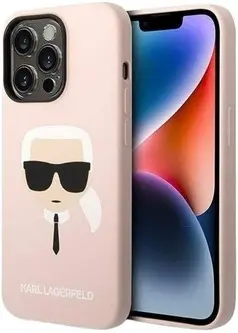 Karl Lagerfeld Magsafe Silicone Karl`s HeadHard for iPhone 14 Pro 6.1 Light Pink