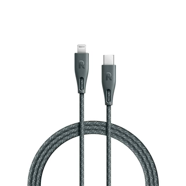 Ravpower Nylon Braided Type-C to Lightning Cable 0.3M - Green