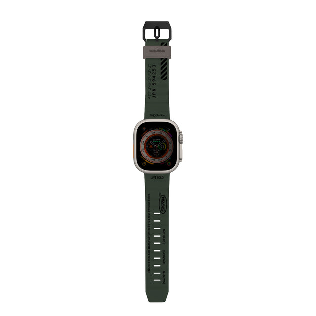 SkinArma Shokku Strap for Apple Watch 49/45/44 - Dark Green