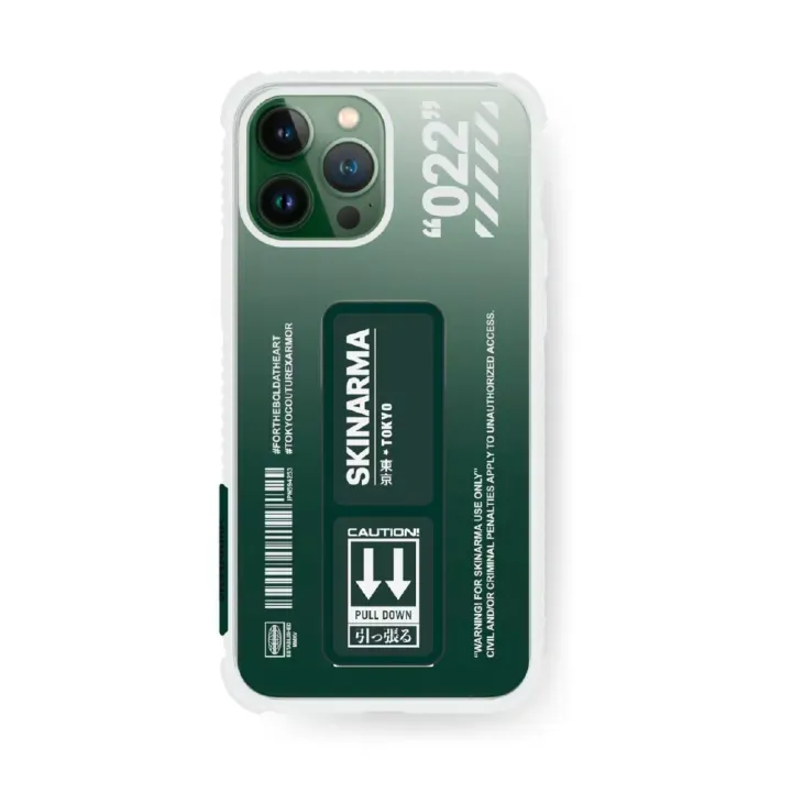SKINARMA TAIHI KOBAI 13 PRO 6.1 Case-Magnetic Stand-Grip-Green