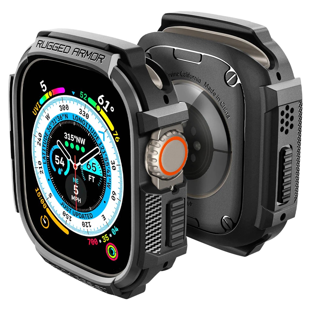 Spigen Rugged Armor Case for Apple Watch Ultra - Matte Black 
