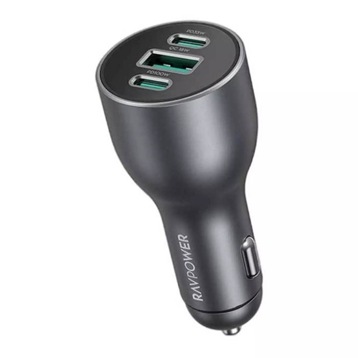 RP-VC1011 - 100W 3-Port car charger gray global