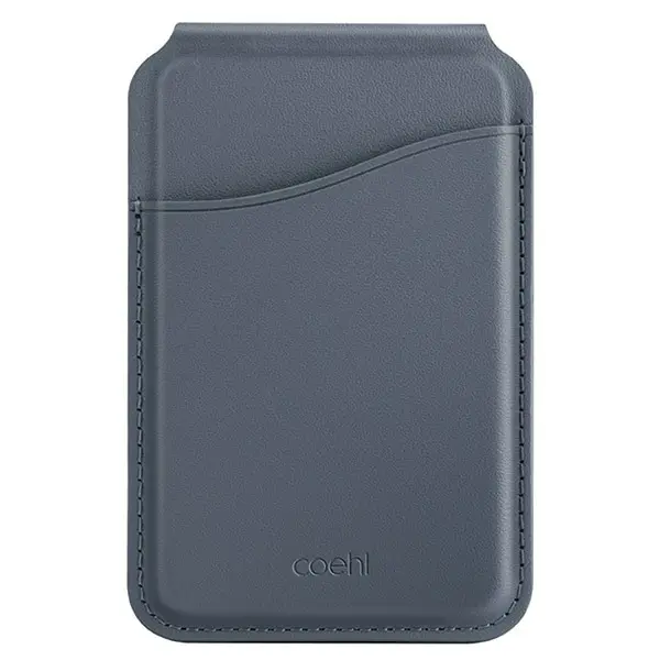 Uniq Coehl Esme Magnetic Snap-on Card Holder Snap and Mirror for iPhone - Sapphire Blue