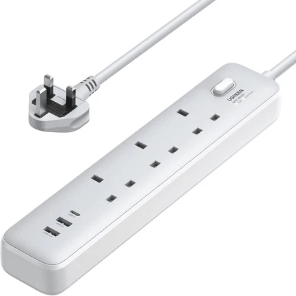 UGREEN 30W 3 AC Power Strip with Master Switch (2A1C)CD286