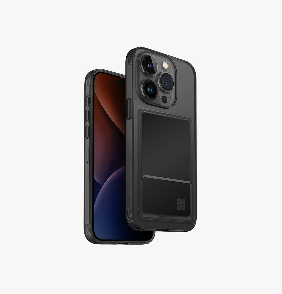 Uniq Hybrid Airfender Case for iPhone 15 Pro - Smoked Grey Tinted