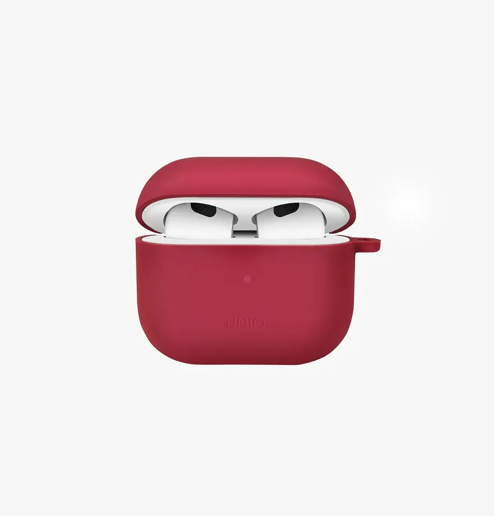 Uniq Nexo Silicone Hang Case With Sports Ear Hooks for Airpods 3 - Coral(e)