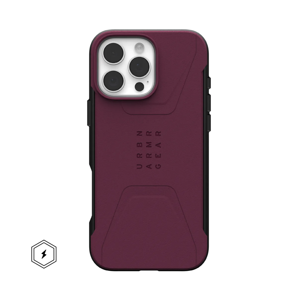 UAG iPhone 16 Pro Magsafe Civilian Case (Bordeaux)