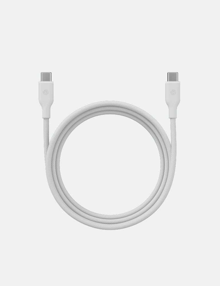 Bazic GoCharge Weave USB-C to USB-C 480Mbps 60W Cable 1.5M - White