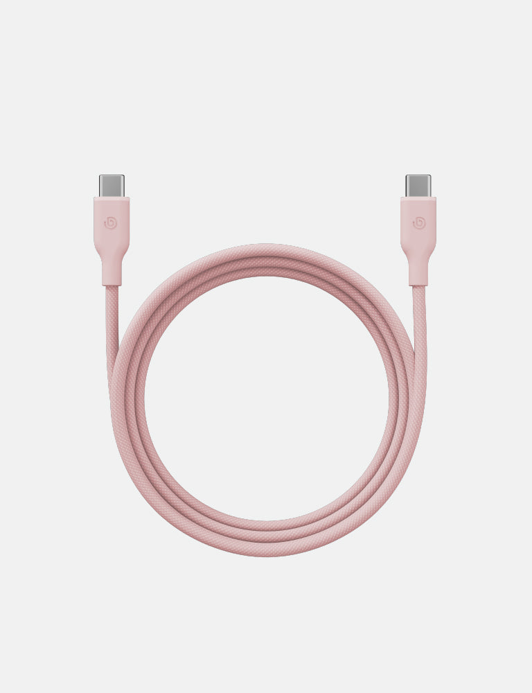 Bazic GoCharge Weave USB-C to USB-C 480Mbps 60W Cable 1.5M - Pink