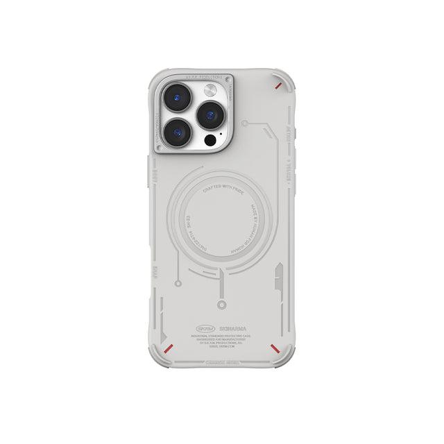 SkinArma Mecha MagSafe Case for iPhone 16 Pro - Light Grey