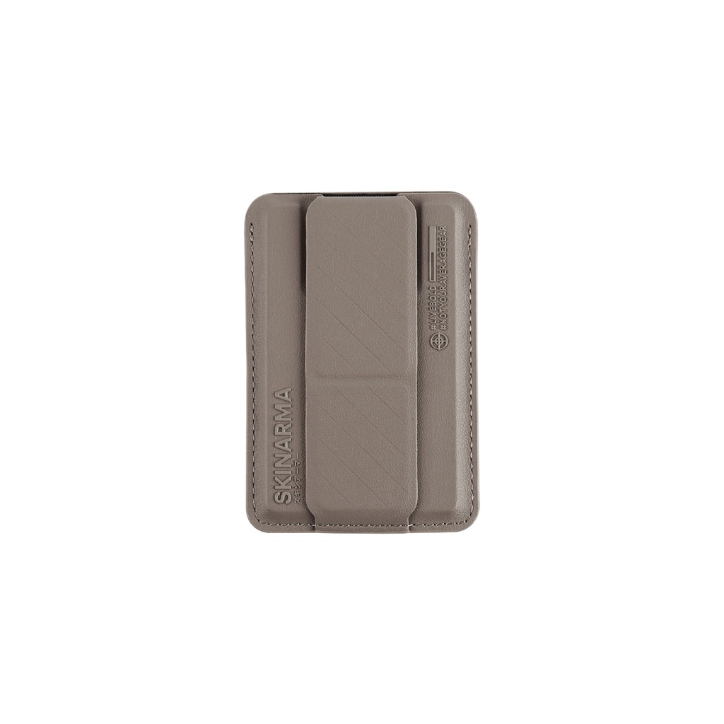 SKINARMA MAG-CHARGE CARD HOLDER WITH GRIP STAND KADO CHAMPAGNE