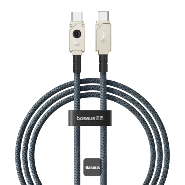 Baseus Unbreakable Series Fast Charging Data Cable Type-C to Type-C 100W 1m Stellar White