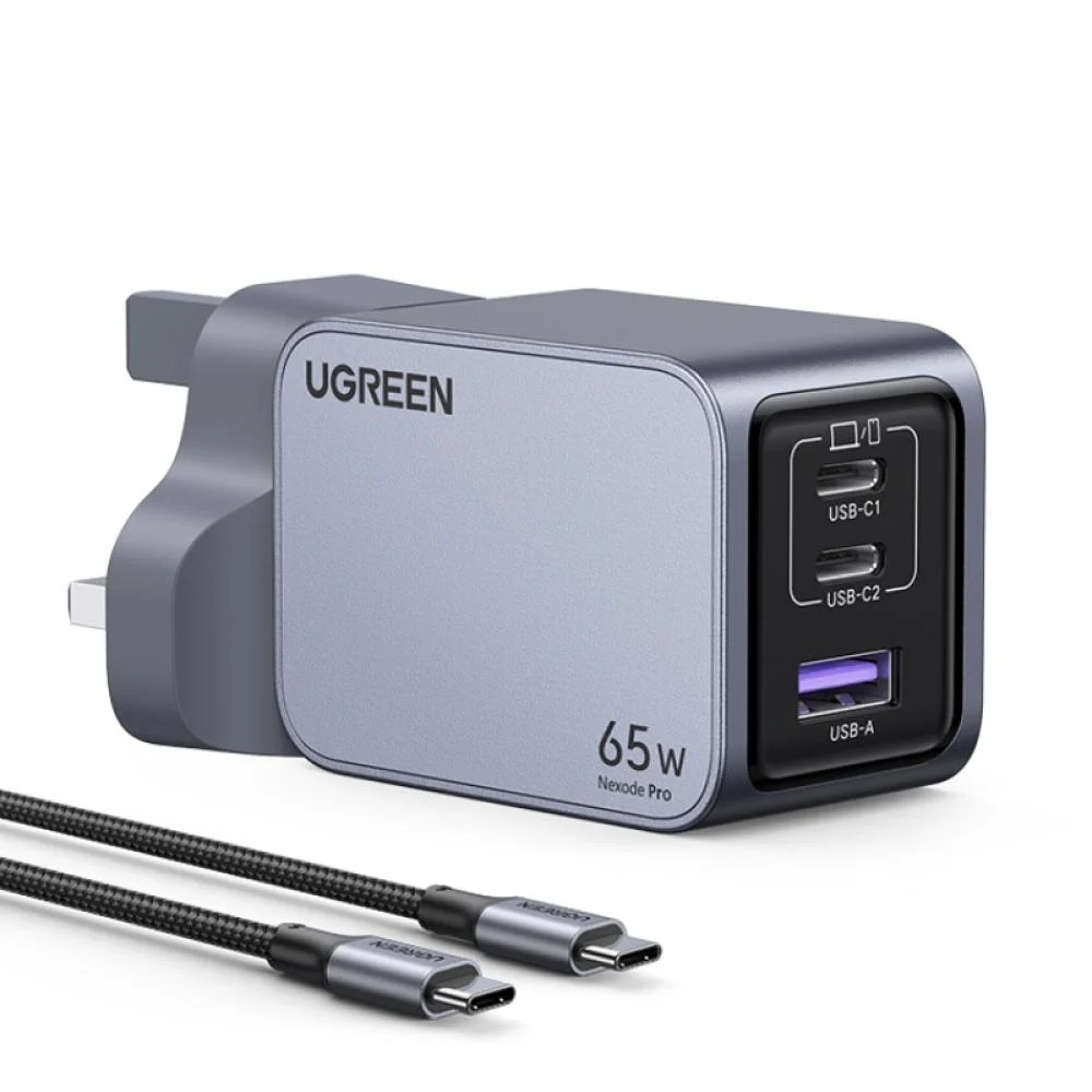UGREEN Nexode Pro 65W 3-Port GaN Fast Charger UK 25872